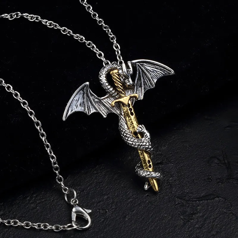 Collier Dragon Epée | Epée en Or