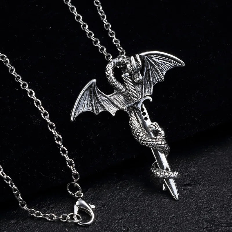 Collier Dragon Epée | Epée en Argent