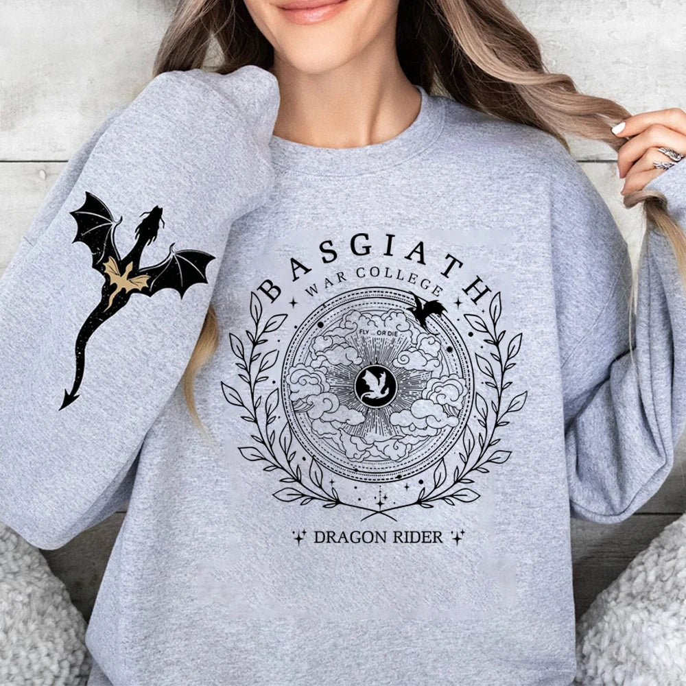 Sweat Gris Clair Chevaucheur de Dragon