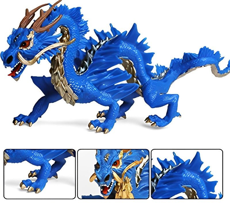 Figurine Dragon Chinois Impérial Bleu - DragonFinity