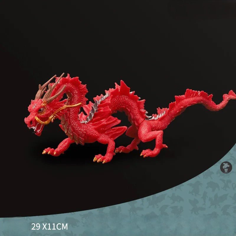 Figurine Dragon Chinois Rouge Serpent | Plastique - DragonFinity