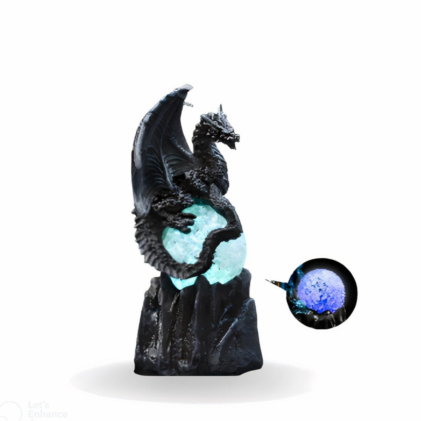 Statue Lumineuse Dragon Royal | 2 Couleurs - DragonFinity