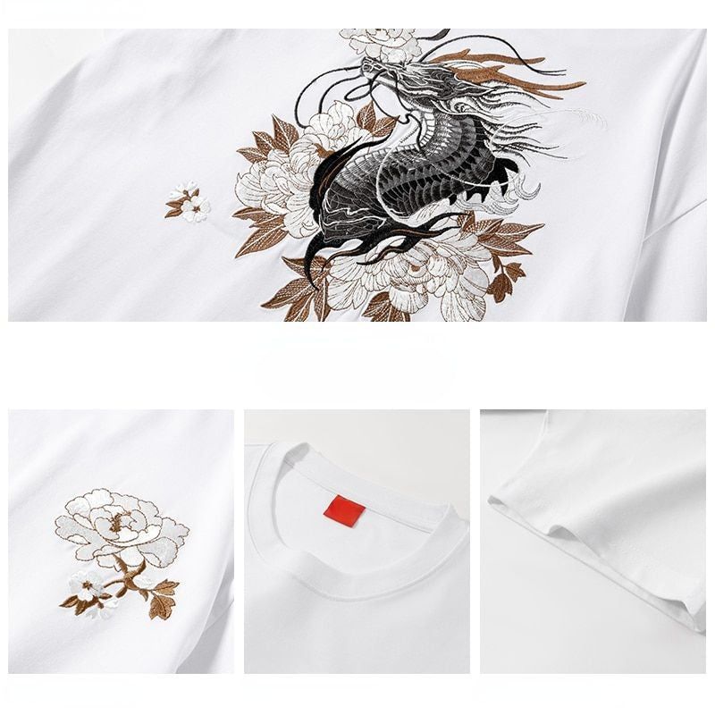 T-Shirt Dragon Fleurs | 2 Couleurs - DragonFinity