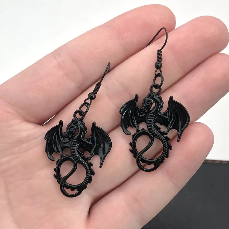 Boucles d'oreille Dragon Gothique