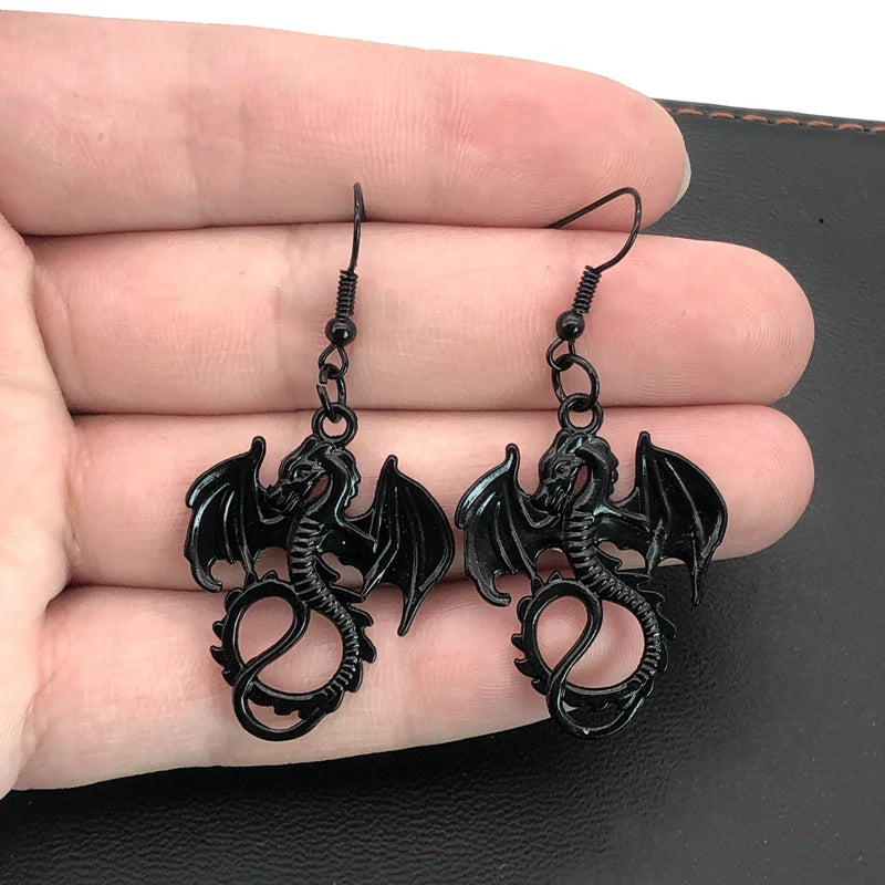 Boucles d'oreille Dragon Gothique