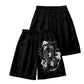 Black and White Dragon Shorts