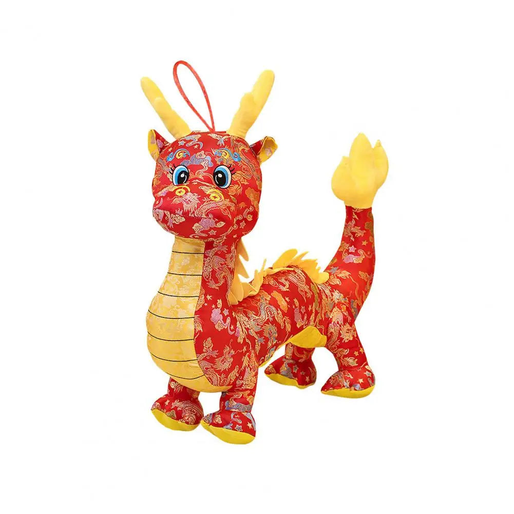 Peluche Dragon Nouvel An Chinois Rouge