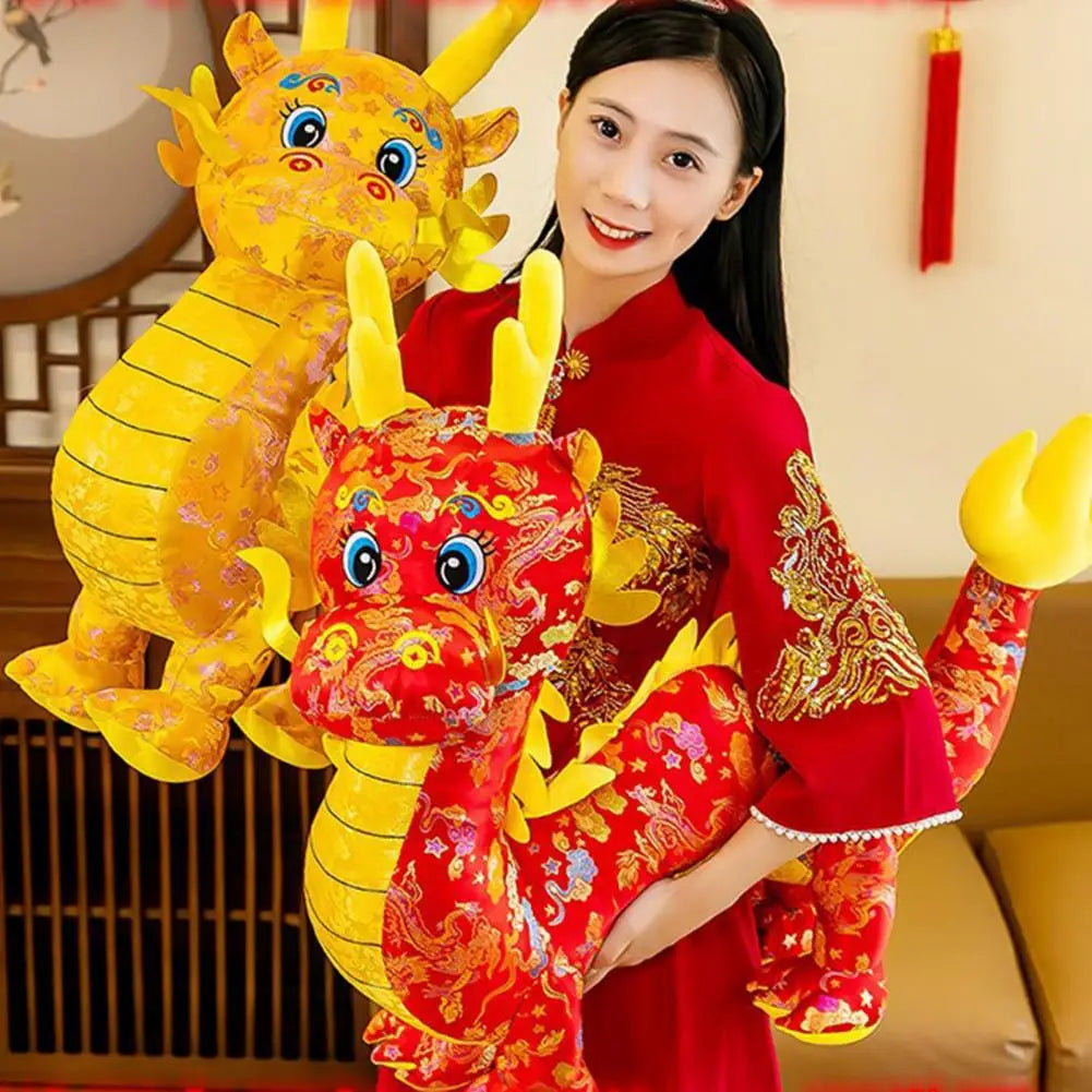 Peluche Dragon Nouvel An Chinois 2 Couleurs