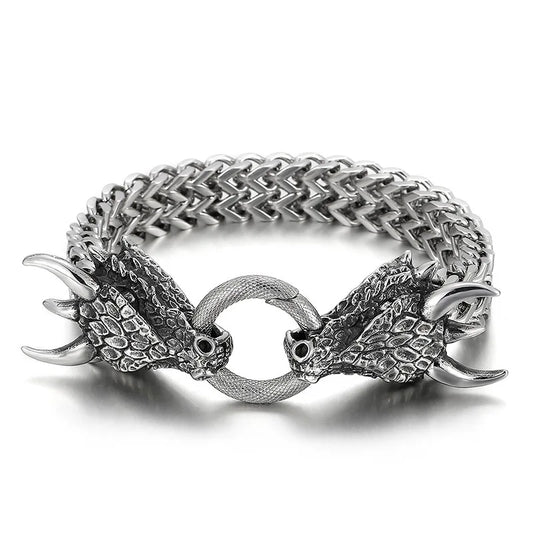 Bracelet Tête de Dragon Chaîne 