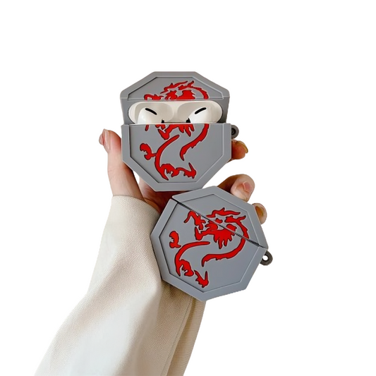 Coque Silicone Airpods Dragon Rouge