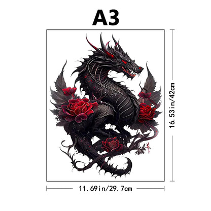 Puzzle Bois Dragon Maléfique A3