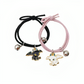 Paire de Bracelets Magnétiques Krokmou / Furie Eclair | Noir & Rose