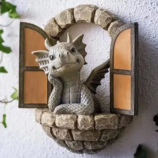 Statue Dragon Décoration à la fenêtre