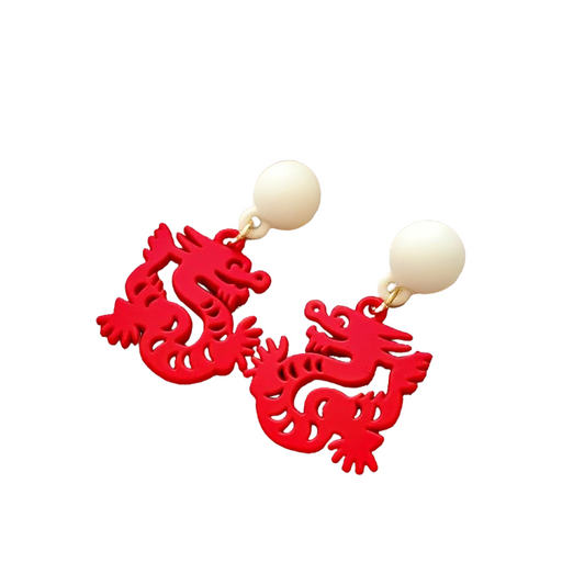 Boucles d'oreille Dragon Chinois