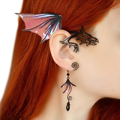 Boucle d'oreille Dragon Fantasy | Sans Piercing