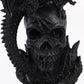 Statue Dragon Crâne Noir Lave