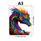 Puzzle Dragon Coloré A3