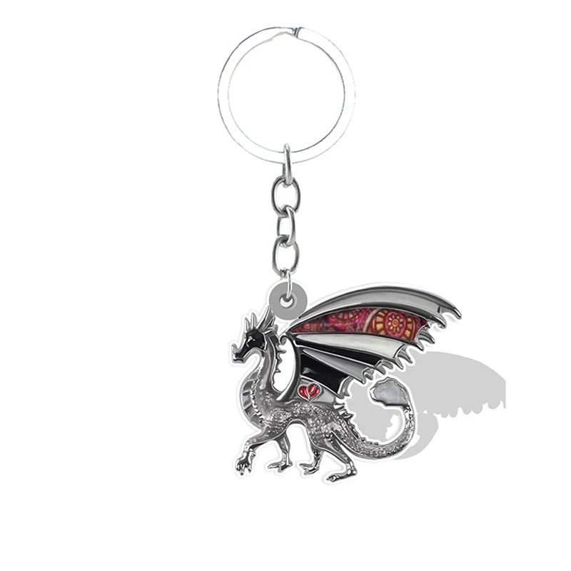 Porte-Clé Dragon Paisible gris noir