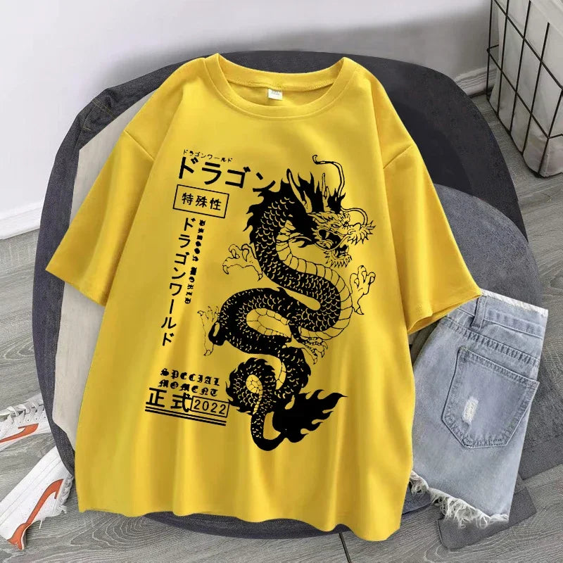 Tee Shirt Dragon Fashion Jaune