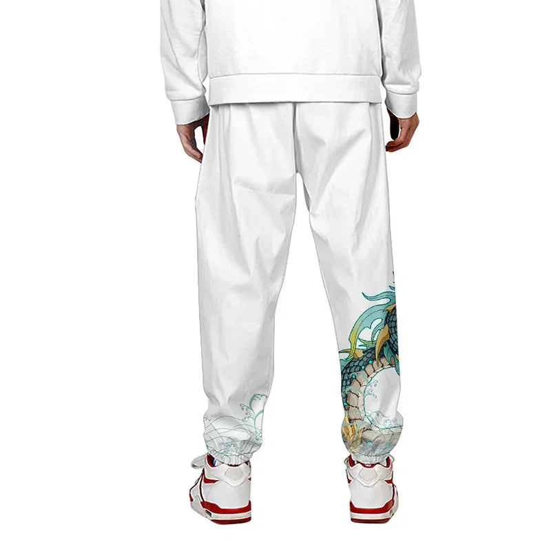 Pantalon Cargo Dragon des Mers | Blanc