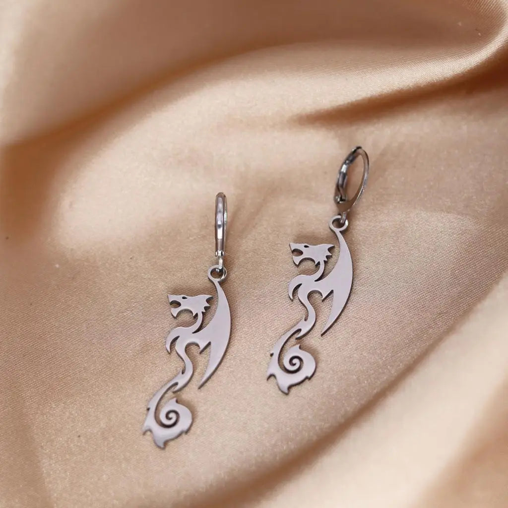 Boucles d'oreille Dragon Tribal