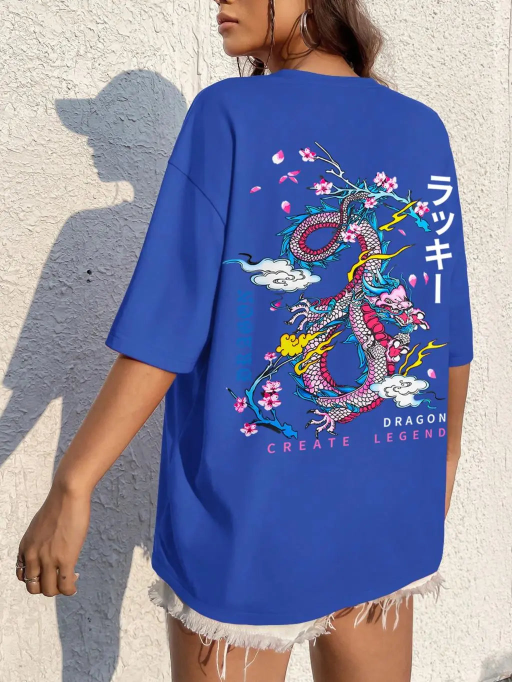T-Shirt Dragon Rose et Bleu | 10 Couleurs - DragonFinity