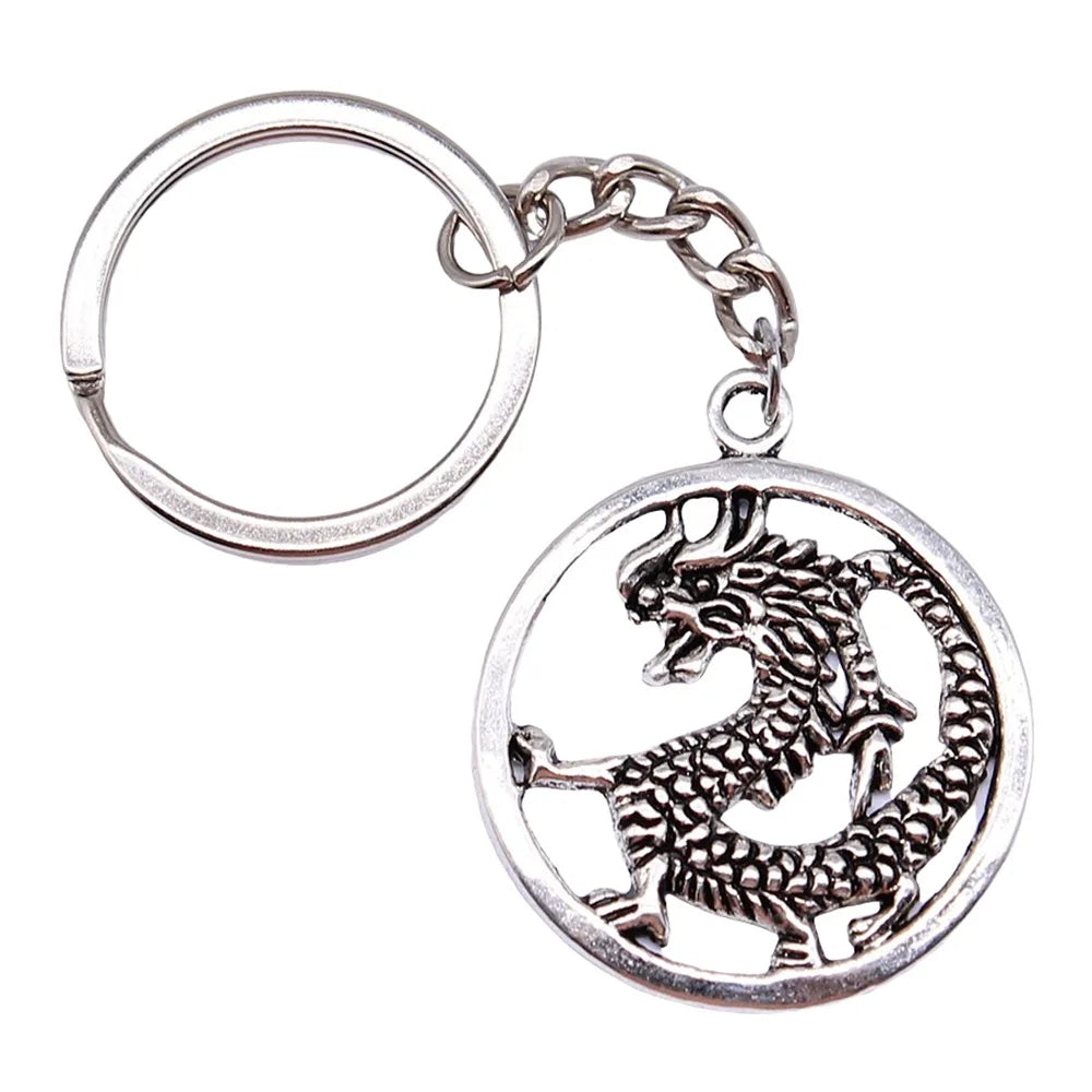 Porte-clé Rond Dragon Antique