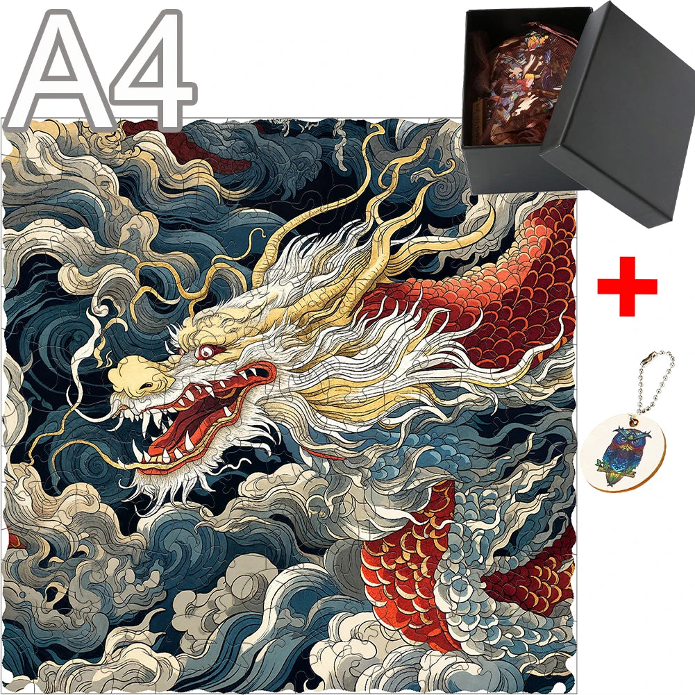 Puzzle en Bois Dragon Légendaire A4