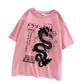 Tee Shirt Dragon Fashion Rose