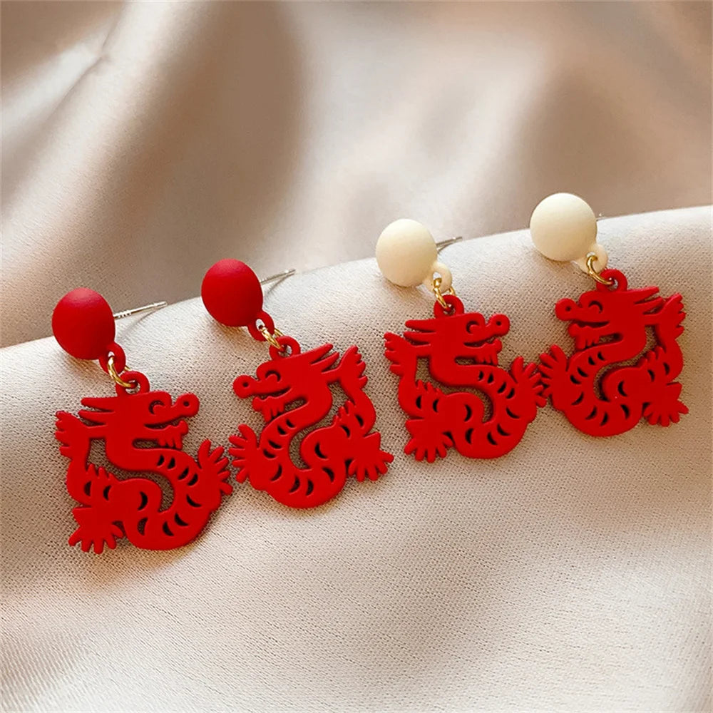 Boucles d'oreille Dragon Chinois