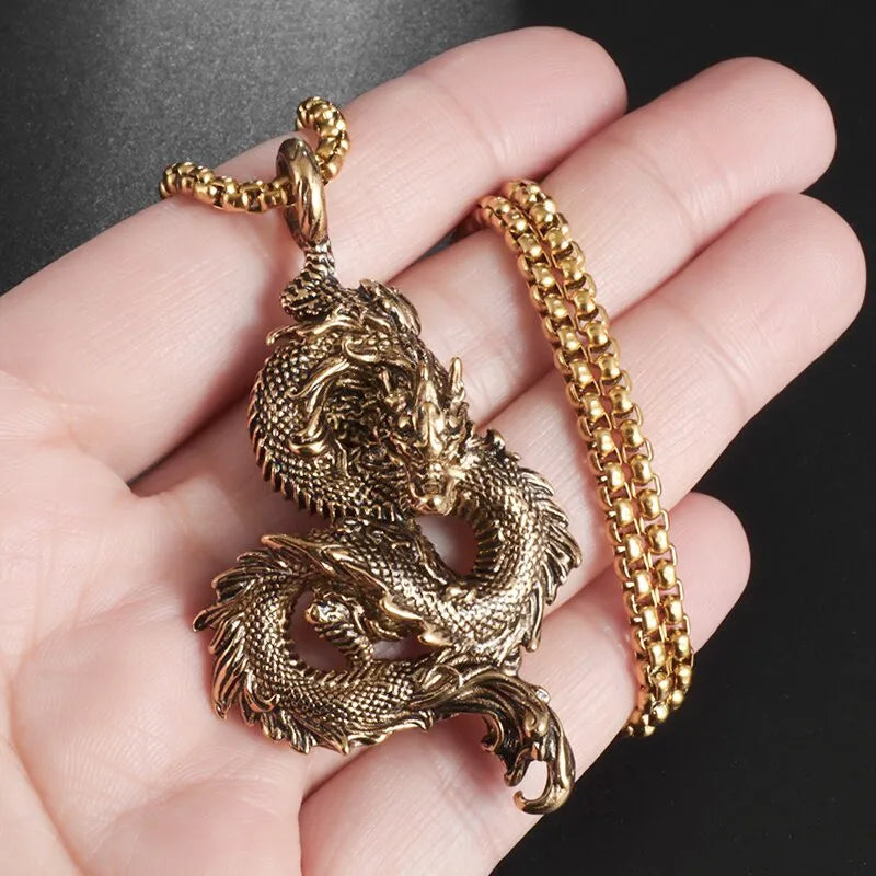 Collier Dragon Impérial Or