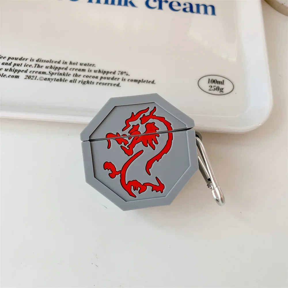 Coque Silicone Airpods Dragon Rouge
