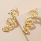 Boucles d'oreille Dragon Pendu Or