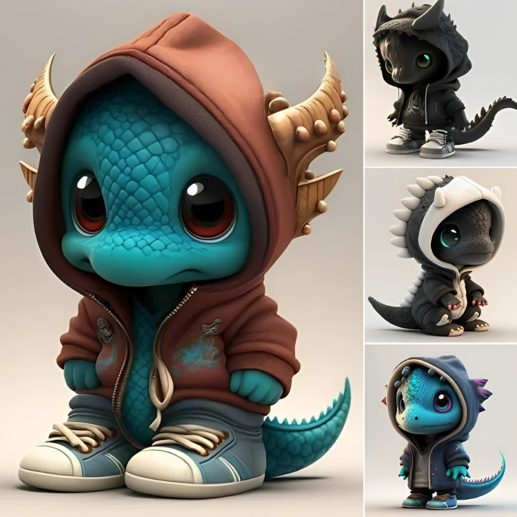 Statue Mini Dragon Streetwear - DragonFinity