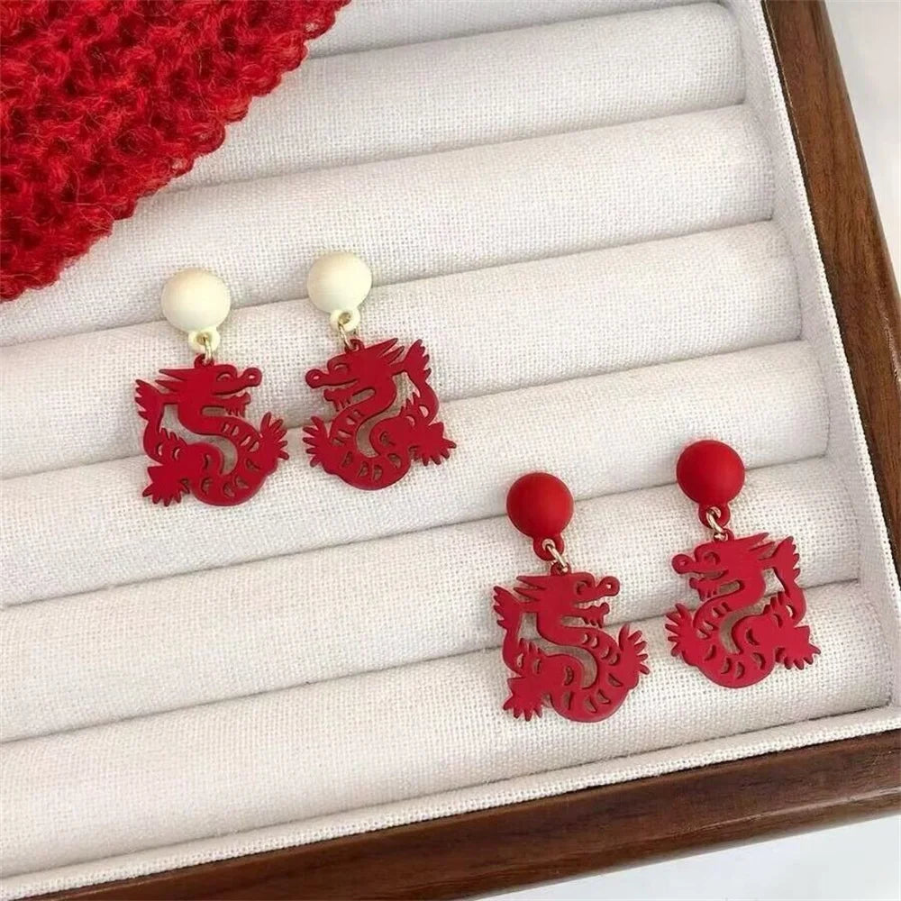 Boucles d'oreille Dragon Chinois