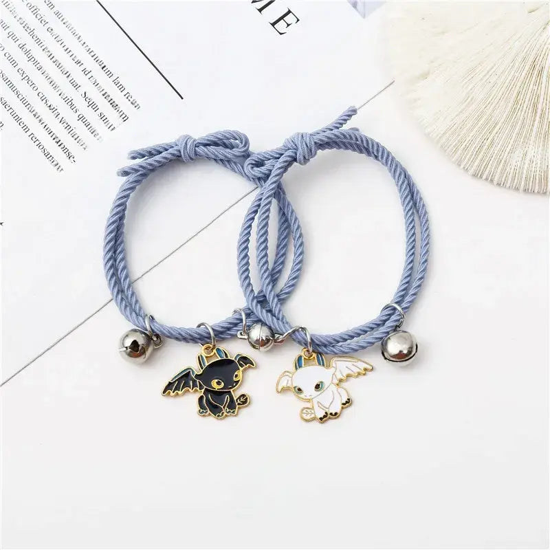 Paire de Bracelets Magnétiques Krokmou / Furie Eclair | Bleu & Bleu