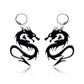 Boucles d'oreille Noires Dragon Ténébreux