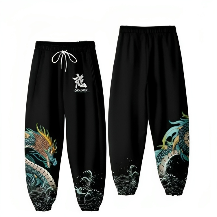 Pantalon Cargo Dragon des Mers | Noir