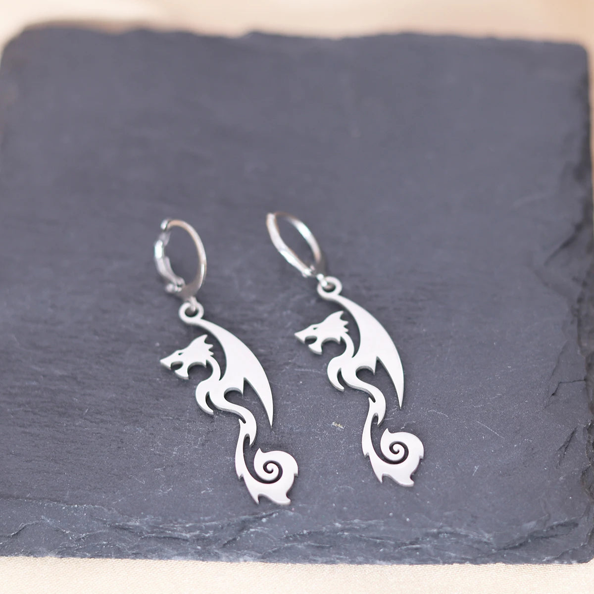 Boucles d'oreille Dragon Tribal