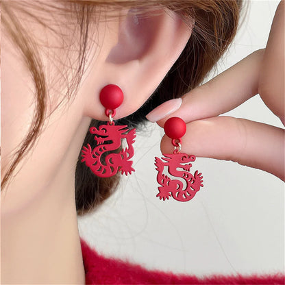 Boucles d'oreille Dragon Chinois