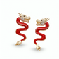 Boucles d'oreille Dragon Rouge