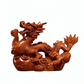 Statue Marron Dragon Zodiaque en Bois