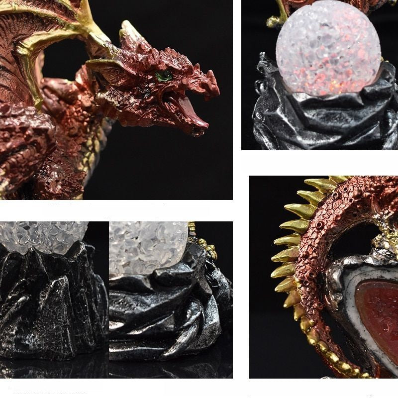 Statue Lumineuse Dragon Royal | 2 Couleurs - DragonFinity