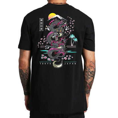 Tee Shirt Dos Dragon Exotique | Coton - DragonFinity