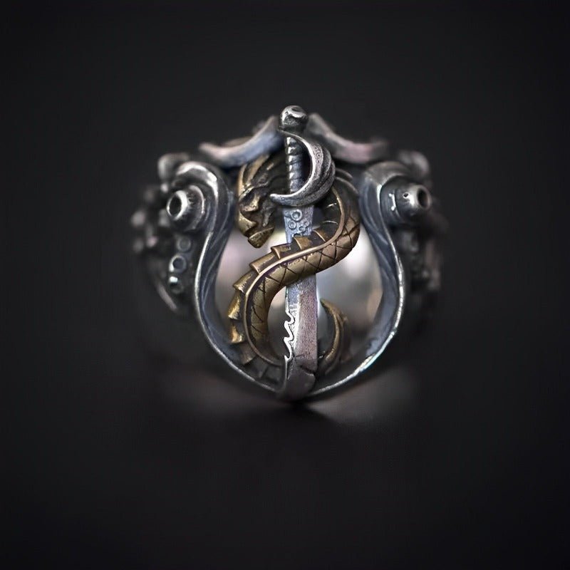 Bague Dragon Ancienne Epée | Titane - DragonFinity