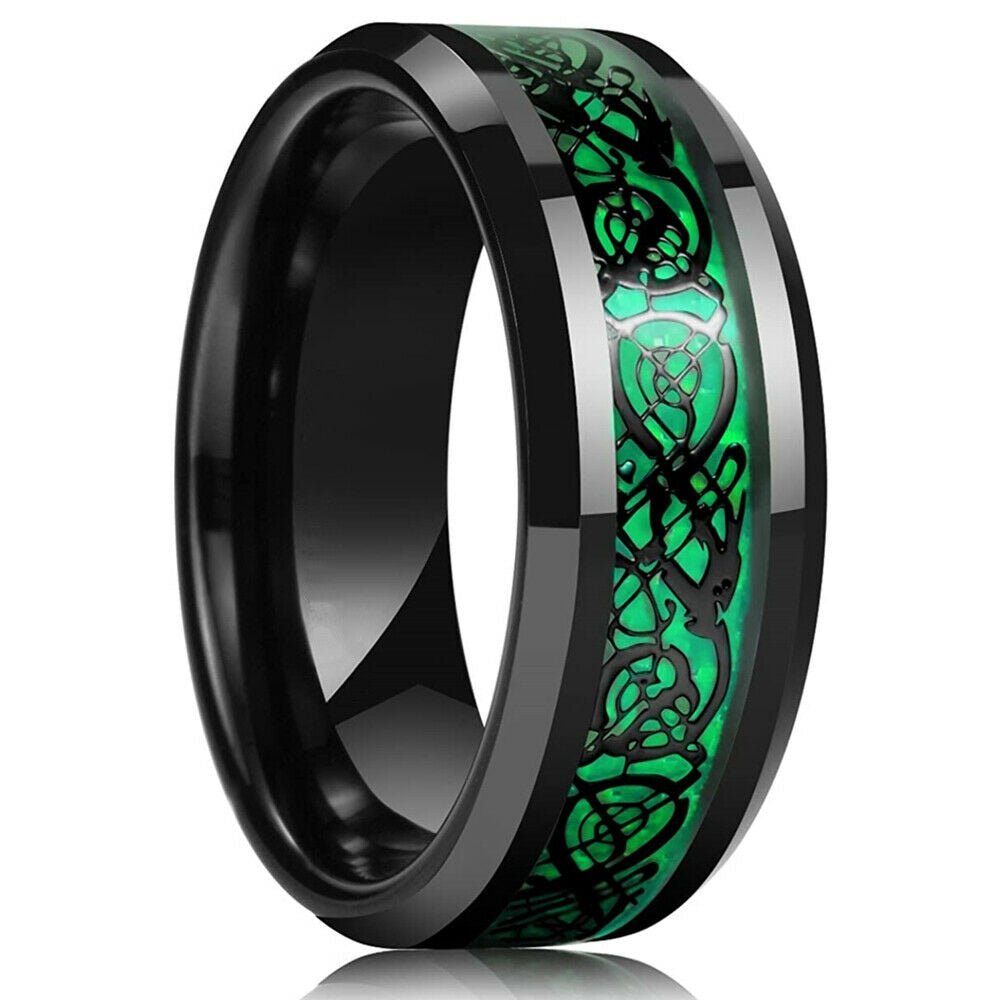 Bague Verte Motifs Dragon | 3 Couleurs - DragonFinity