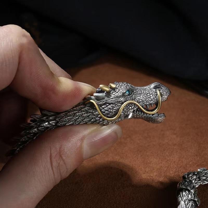 Bracelet Vintage Dragon à Moustache - DragonFinity