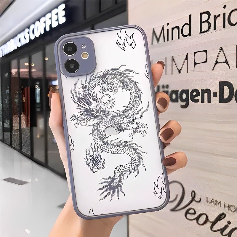 Coque Dragon et Bordure Colorés | 4 Couleurs - DragonFinity