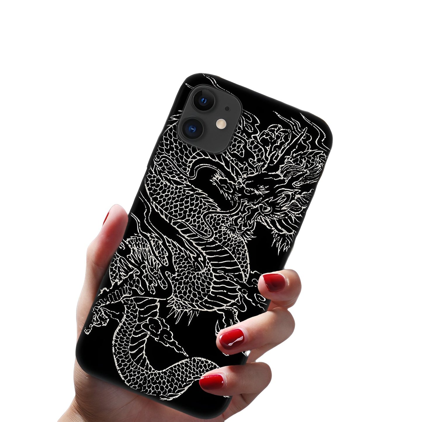 Coque Dragon Noir et Blanc | Iphone - DragonFinity