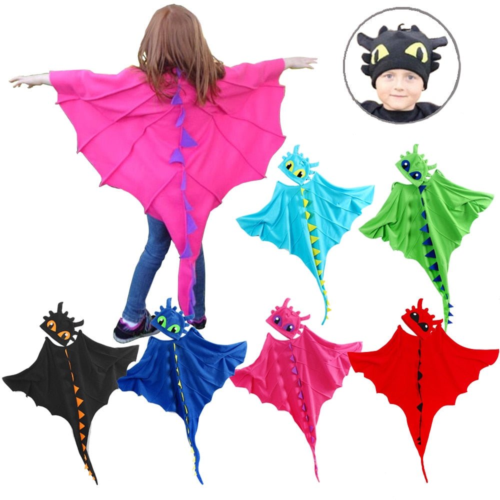 Costume Dragon Cape et Bonnet | 6 Couleurs - DragonFinity